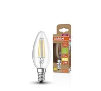 Osram Superstar + Classic B Fil 40 LED lampe, E14, Mini-Tens Shape, 2,9W, 470LM, 2700K, Lumière blanche chaude, Dimmable, technologie de filament LED efficacité énergétique C