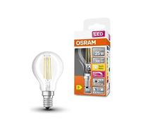 Osram Superstar + Classic P Fil 25 LED lampe, E14, mini-forme de balle, 2,2W, 300lm, 2700k, lumière blanche chaude, charge pour les yeux inférieure, dimmable