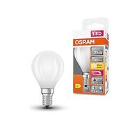 Osram Superstar + Classic P GLFR 25 LEMP LED, E14, MiniBall Shape, 2,2W, 300LM, 2700K, Lumière blanche chaude, charge pour les yeux inférieure, moustiquable
