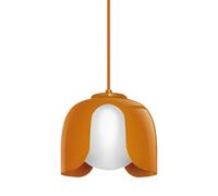 Osram Suspension DECOR Corolle, Métal Orange Verre, Version E27, Câble textile, 200mm, Style rétro