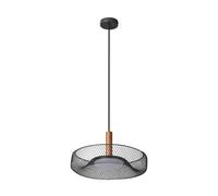 OSRAM Suspension LED Decor Mesh, Métal Noir Bois, 400mm, 18. 5W, 1160lm, 3000K