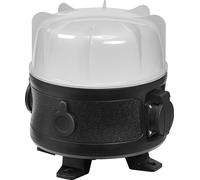 OSRAM VAL 360 2XSOK LED-Worklight, gris foncé/noir, 30W, 3000lm, couleur de lumière blanc froid, lampe de travail 360° avec deux prises de courant intégrées, éclairage circulaire 360 e prote