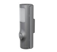 Osram Veilleuse LED argentée, fonction lampe de poche 2 en 1, capteur de lumière, détecteur de mouvement, fonctionne sur batterie, protection contre les projections d'eau IP54