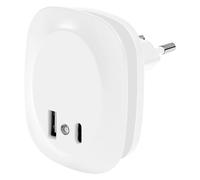 Osram Veilleuse LUNETTA EDGE, blanche, 0,35 W, 10 lm, lumière blanche chaude, capteur de lumière du jour, connexion USB-A et USB-C, technologie LED, fonction de charge, longue durée de vie, 3 000 K