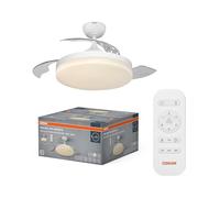 Osram Ventilateur de plafond LED Blanc, Ø 106 cm, blanc chaud, 3000 K / | Ceiling fan Brisote, Ceiling Fans with Lighting, Blanc, 1060 mm dia, 20000 h, pack de 1