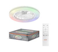 OSRAM Ventilateur de plafond LED Blanc/Noir, Ø 59 cm, température de | Ceiling fan Bayamo, Ceiling Fans with Lighting, Blanc|Noir, 590 mm dia, 50000 h, pack de 1