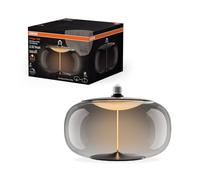 OSRAM Vintage 1906 Big Elipse est une ampoule LED dimmable en plastique avec filament en forme d'ellipse. Elle offre 12 W pour 350 lm, douille E27, design smoke, 300 mm de diamètre, CRI 80, 1800 K.