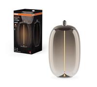 Osram Vintage 1906 Big Elipse Oval, ampoule LED décorative avec verre fumé, avec filament ultra-mince et magnétique, culot E27, 4 watts, blanc chaud cosy (1800K), faible consommation d'énergie