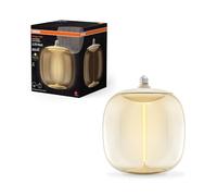 Osram Vintage 1906 Big Oval, ampoule LED décorative avec verre ambré, avec nouveau filament ultra-mince et magnétique, culot E27, 3.4 watts, blanc chaud (2700K), faible consommation d'énergie