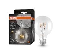 Osram Vintage 1906® Classic Globe95 Fil LED lampe, E27, Clear, 48W, 470LM, 2700K, Lumière blanche chaude, dimmable, nouveau, filament ultra-cliente, longue durée de vie