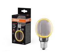 Osram Vintage 1906 Globe 80 Filament O Lampe, 4 W, 110 lm, 1800 K, 818 blanc chaud agréable, Smoke, IP 20, verre sans plomb, 80 mm, douille E27