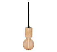 Osram Vintage 1906® pendant light CYLINDER WOOD E27, wood, max. 15W LED, E27 base, indoor pendant light, round canopy, combined with 1906 Vintage lamps, combined with smart lamps