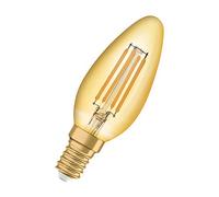 OSRAM Vintage Edition 1906 Ampoule LED à Filament | Culot E14 | Forme Flamme Or Ambrée | Blanc Chaud 2500K | 4,5W (équivalent 36W)
