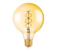 OSRAM Vintage Edition 1906 Ampoule LED à Filament Spirale | Culot E27 | Forme Globe 125mm Or Ambrée | Dimmable | Blanc Chaud 2000K | 4W
