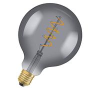 OSRAM Vintage Edition 1906 Ampoule LED à Filament Spirale | Culot E27 | Forme Globe 125mm Smoke | Blanc Chaud 1800K | 5W (équivalent 15W)