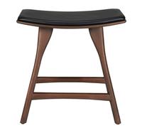 Osso Stool Tabouret avec assise rembourrée Cuir Noir Ethnicraft - 5404023621658