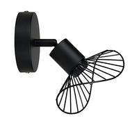 Ostaria Spot mural orientable 35369 'Capeline' abat-jour métal noir E14 15×11×17,5 cm