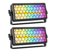 Osusuent 120W LED Rétro Lumière de Scène,RGBW COB Wallwasher Stroboscope Matricielle Faisceau Dynamique,Disco Lumières con DMX512 Automatique,Sonore,pour Mariage Soirée Bar DJ Noël,2 PCS