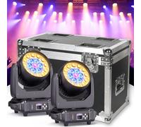 Osusuent 2 Unités 19x15W Lyre LED Beam Wash Zoom Effet de Lumière Disco Projecteurs