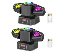 Osusuent 65W Lyre LED Faisceau Tête Mobile Lumière de Scène,À Effet 4 en 1 À Double Bras avec Télécommande,Moving Head Light,Lampe de Projection pour Fête Bar Halloween Noël Mariage Disco DJ,2 PCS