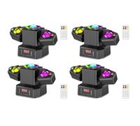 Osusuent 65W Lyre LED Faisceau Tête Mobile Lumière de Scène,À Effet 4 en 1 À Double Bras avec Télécommande,Moving Head Light,Lampe de Projection pour Fête Bar Halloween Noël Mariage Disco DJ,4 PCS