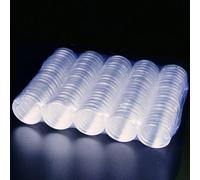 ot de 10 capsules porte-monnaie en plastique transparent de 27 mm de diamètre intérieur, parfaites pour la collecte et la protection des pièces de monnaie