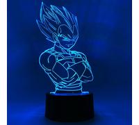 Otaku Lamps Dragon Ball Super Veilleuse Veilleuse Vegeta Anime 16 Couleurs RGB LED - Cadeau pour Otaku
