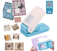 OTCRAFT Perforatrice carrée 3,8 x 3,8 cm | Perforatrice rectangulaire festonnée à levier pour travaux manuels, scrapbooking, fabrication de cartes, loisirs créatifs