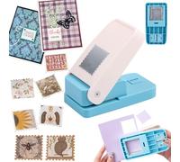 OTCRAFT Perforatrice carrée 3,8 x 3,8 cm | Perforatrice rectangulaire festonnée à levier pour travaux manuels, scrapbooking, fabrication de cartes, loisirs créatifs