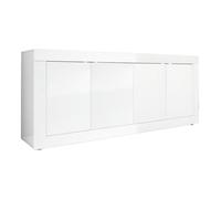 OTELLO - Buffet 4 Portes Finition Blanc Laqué Weiss