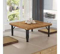 OTHZON Table Basse carrée Japonaise, Table Basse Pliante, Table d'étude, Table à Manger, for Tatami Chambre Salon Baie vitrée Table d'ordinateur Petite Table Kang (Couleur : Marron, Size : 80x30cm)