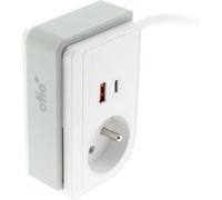 Otio - Bloc multiprise Gekko XS clipsable 2 USB A+C 20W 1.5m blanc Blanc