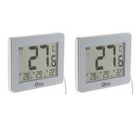 Otio - Lot de 2 thermomètres intérieur extérieur filaires Blanc Blanc