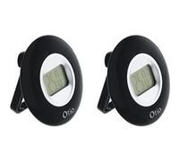 Otio - Lot de 2 thermomètres intérieurs LCD - Noir