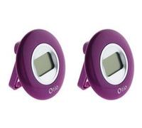 Otio - Lot de 2 thermomètres intérieurs LCD - Violet