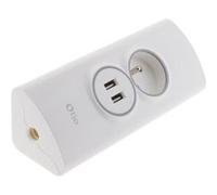 Otio - Multiprise d'angle 2P 16A + 2 USB à câbler - Blanc Blanc G