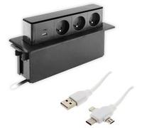 Otio - Multiprise encastrable 16A + câble USB universel Quick Charge OFFERT G