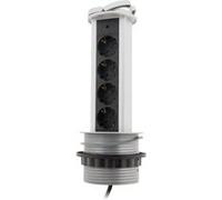 Otio - Multiprise encastrable 4 prises Schuko 16A - Noir Noir