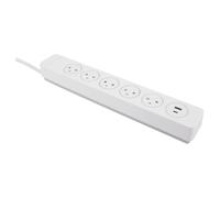 Multiprise parafoudre - Easy Eject - 5 prises 2P+T - 16 A - 2 ports USB - b