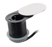 Otio Prise encastrable Schuko + USB A - Noir