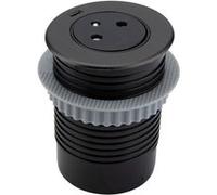Otio - Prise encastrée EasyEject 16A (2P+T) + port USB Noir G
