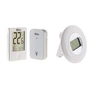 Otio - Thermomètre int/ext sans fil Blanc & Thermomètre intérieur à écran LCD Blanc