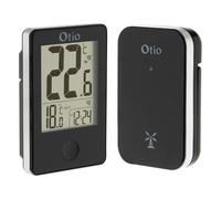 Otio 936066 Thermomètre intérieur/extérieur, sans fil, 60 m, noir