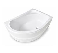 Otitec - Baignoire asymétrique 140x90 gauche sans tablier + plateau - CALMA