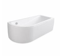 Otitec - Baignoire asymétrique 170x75 droite avec tablier + repose-tête - OASIS