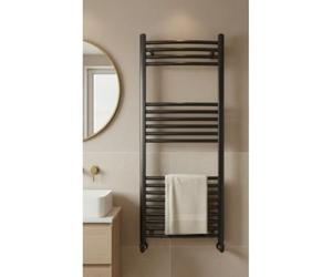 OTITEC ELEGANT Sèche-serviettes électrique 120 x 50 cm Noir 500 W avec thermostat tactile connecté