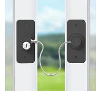 OTLGEUA Lot de 2 verrous de fenêtre pour fenêtres en UPVC, sans perçage, serrure de sécurité pour réfrigérateur pour enfants avec vis et clés (noir)