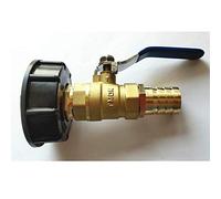 OTNE Raccord Robinet en Laiton pour Cuve IBC, Diamètre d'entrée 60 mm, Diamètre de Sortie 25 mm (1"), Sortie Raccord Rapide