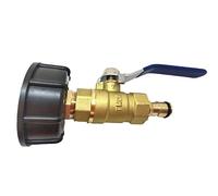 OTNE Raccord Robinet en Laiton pour Cuve IBC, Diamètre d'entrée S60X6, Diamètre de Sortie 25 mm, Sortie Raccord Rapide