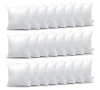 OTOSTAR Lot de 24 Coussins décoratifs carrés Doux et Moelleux - 45,7 x 45,7 cm - Blanc